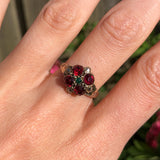Antique Victorian 12ct Gold Red Paste Ring