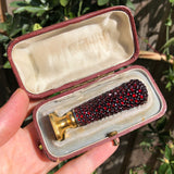 Boxed Antique Victorian Garnet Wax Seal