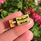 Antique 15ct Gold 'Besto Hulme Patent' Articulated Matchbox Charm