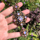 Antique Austro Hungarian Silver Opal Necklace