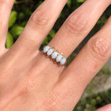 Vintage 9ct Gold Opal Five Stone Ring
