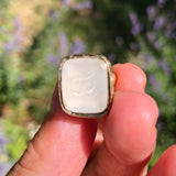 Antique Victorian Gold Cased 'A' Initial Agate Fob