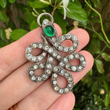 Antique Edwardian Silver Paste Snake Pendant