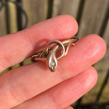 Antique Rolled Gold Snake Hair Clip