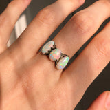 Antique 15ct Gold Opal Trilogy Ring