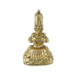 Antique Victorian Gold Cased 'A' Initial Agate Fob