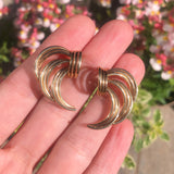 Vintage 9ct Gold Winged Earrings
