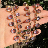 Antique Victorian Silver Gilt Amethyst Riviere Necklace