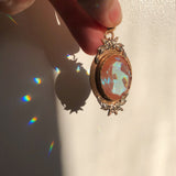 Antique Edwardian Saphiret Glass Pendant