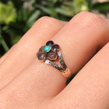 Antique Georgian Gold Pansy Ring