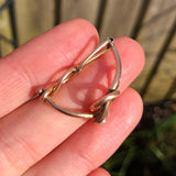 Antique Rolled Gold Snake Hair Clip