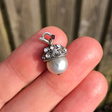 Antique Silver Acorn Paste Charm