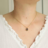 Antique Gold Garnet Snake Charm