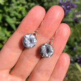 Antique Georgian Silver Paste Drop Earrings