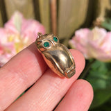 Vintage 1970s 9ct Gold Owl Charm