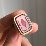 Antique Gold Cased Fob 'Je Ne Change Qu’en Mourant'