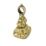 Antique Victorian Gold Cased 'A' Initial Agate Fob