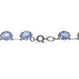 Vintage Silver Blue Glass Paste Rivière Necklace