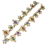 Antique Victorian Bressan Enamel Panel Necklace