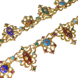 Antique Victorian Bressan Enamel Panel Necklace