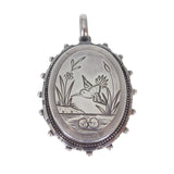 Antique Victorian Aesthetic Movement Figural Swallow Locket