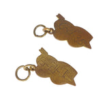 Antique Art Deco Enamel Cupids Heart & Arrow Sweetheart Charms