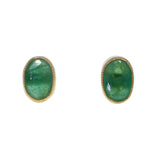Vintage 9ct Gold Emerald Stud Earrings