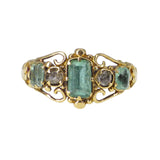 Antique Georgian Regency Gold Emerald & Diamond Ring