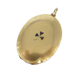 Antique French FIX Gold Trefoil Clover Locket