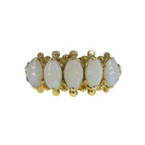 Vintage 9ct Gold Opal Five Stone Ring