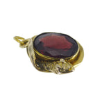 Antique Gold Garnet Snake Charm