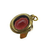 Antique Gold Garnet Snake Charm
