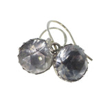 Antique Georgian Silver Paste Drop Earrings