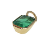 Antique 9ct Gold Emerald Green Glass Charm
