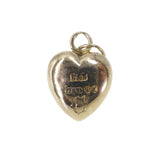 Antique Edwardian 9ct Gold Puffy Heart Gold Charm