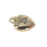 Antique Edwardian 9ct Gold Puffy Heart Gold Charm