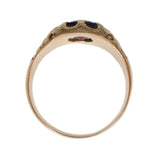 Antique Victorian Gold Garnet Posy Ring