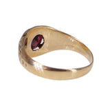 Antique Victorian Gold Garnet Posy Ring