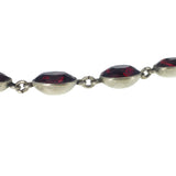 Antique Georgian Silver Red Paste Rivière Necklace