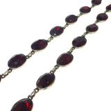 Antique Georgian Silver Red Paste Rivière Necklace