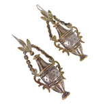 Antique Etruscan Revival Urn Amphora Earrings