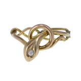 Antique Rolled Gold Snake Hair Clip