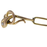 Antique Rolled Gold Snake Hair Clip