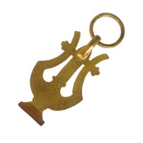 Antique French Champlevé Enamel Lyre Pendant