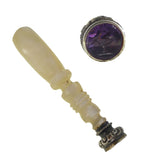 Antique Mother Of Pearl Fountain Miniature Desk Seal