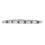 Antique Silver Ceylon Moonstone & Sapphire Bracelet