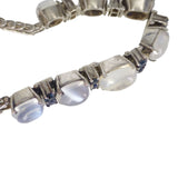 Antique Silver Ceylon Moonstone & Sapphire Bracelet