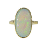 Antique 9ct Gold Opal Solitaire Ring