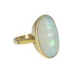 Antique 9ct Gold Opal Solitaire Ring