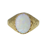 Vintage 9ct Gold Opal Solitaire Ring